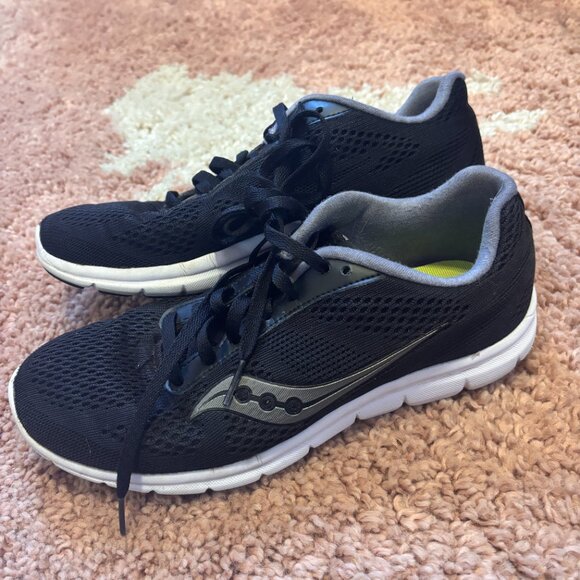 Saucony Shoes Womens 9 Grid Ideal Running Sneakers Black Mesh Logo S15269-20 - Picture 7 of 8